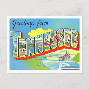 Tennessee Vintage Große Buchstaben Postkarte