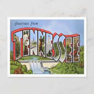 Tennessee Vintage Große Buchstaben Postkarte