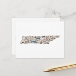 Tennessee Vintage Karte Staat Diagramm