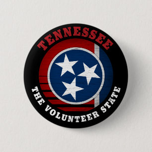 TENNESSEE VOLUNTEER STAAT FLAG BUTTON