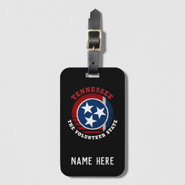 TENNESSEE VOLUNTEER STAAT FLAG GEPÄCKANHÄNGER (Vorderseite Vertikal)