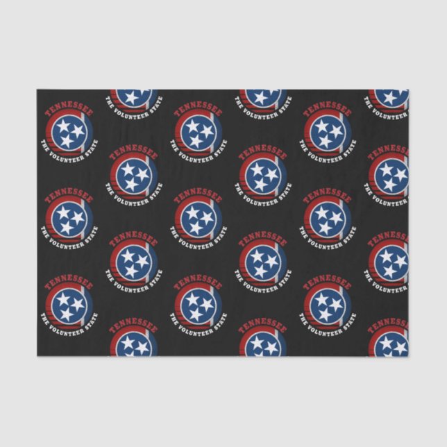 TENNESSEE VOLUNTEER STAAT FLAG SEIDENPAPIER (Vorderseite)