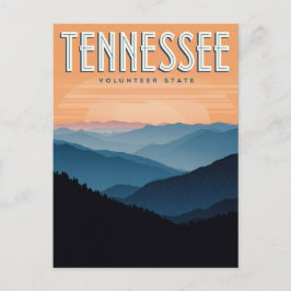 Tennessee Volunteer-Staat Postkarte