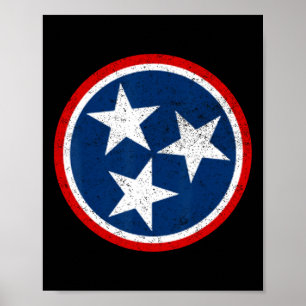 Tennessee Volunteer Staat - Tristar Fla gestört Poster