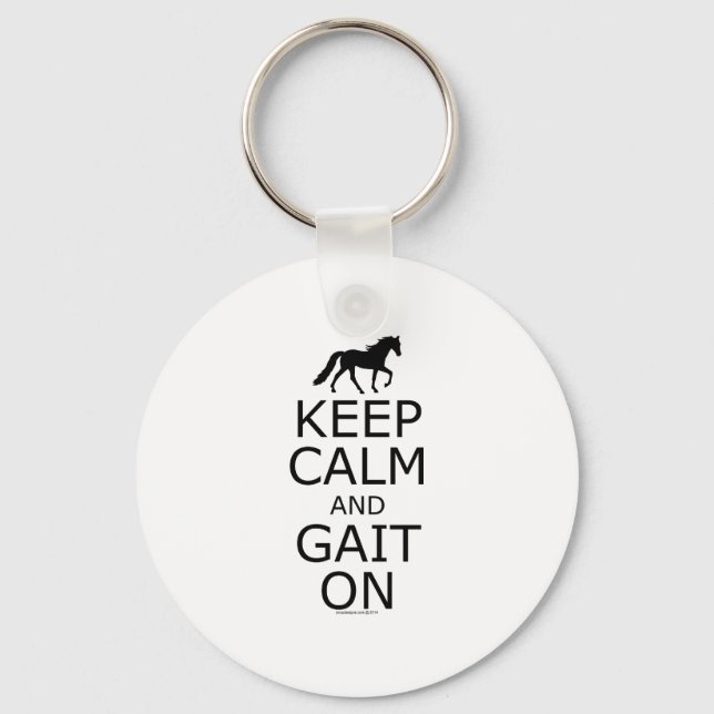 Tennessee Walker Behalte Calm Gait auf Schlüsselanhänger (Vorderseite)