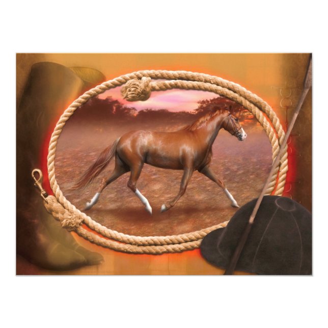 Tennessee Walker Horse "Der Trotter". Fotodruck (Vorne)