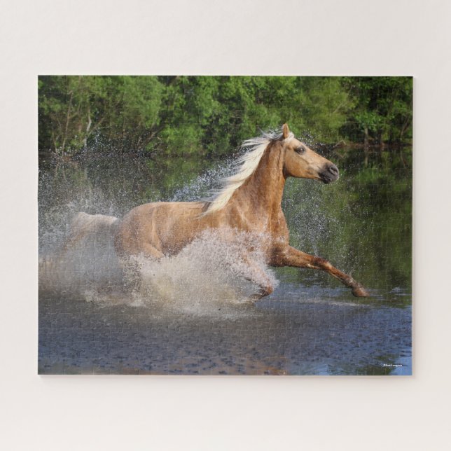 Tennessee Walker läuft durch Wasser Puzzle (Horizontal)