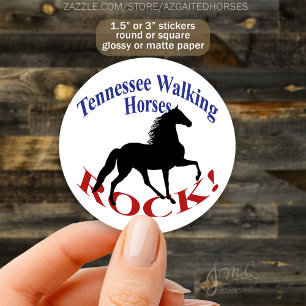 Tennessee Walking Horses Rock! - Gekommenes Pferd Runder Aufkleber