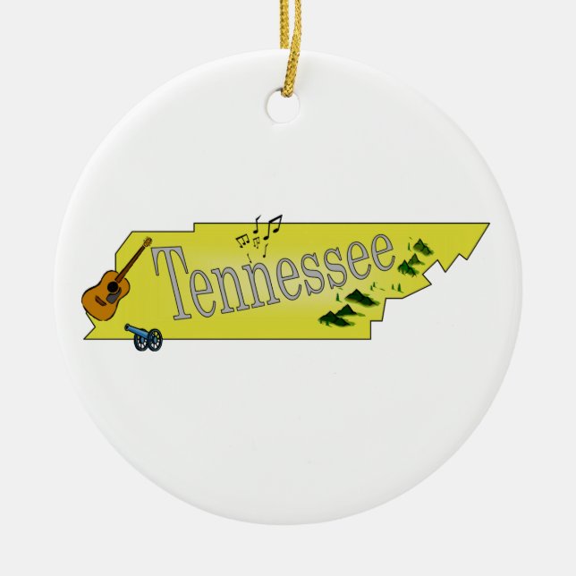 Tennessee-Weihnachtsbaum-Verzierung Keramik Ornament (Vorne)