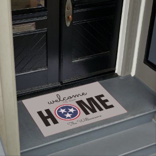 Tennessee Welcome Zuhause Red White Blue TN Flag Fußmatte