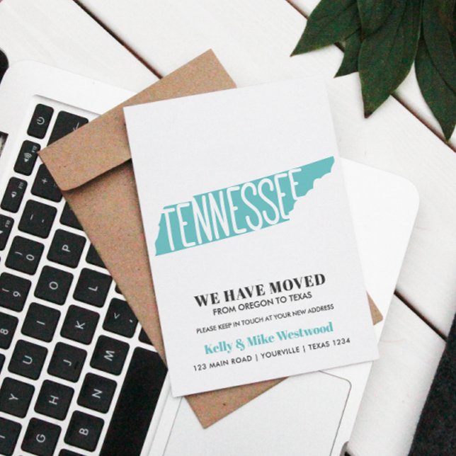 TENNESSEE Wir haben neue Adresse Neue Zuhause vers Postkarte (Von Creator hochgeladen)
