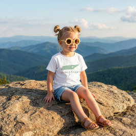 Tennessee Zuhause Grown | Editor Colors Staat Map Baby T-shirt