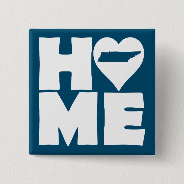 Tennessee Zuhause Heart Staat Button Abzeichen But (Vorderseite)