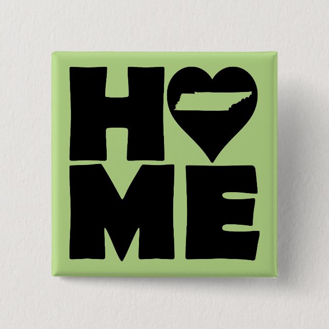 Tennessee Zuhause Heart Staat Button Abzeichen But (Vorderseite)