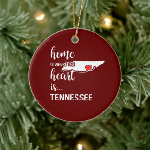 Tennessee Zuhause ist das Herz Keramik Ornament