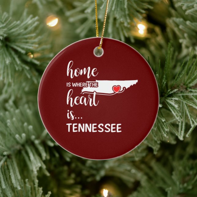 Tennessee Zuhause ist das Herz Keramik Ornament (Baum)