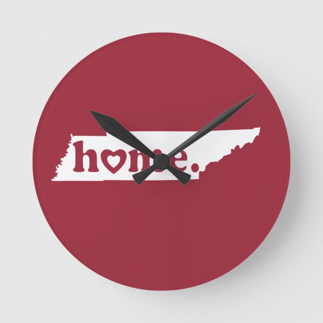 Tennessee-Zuhause Runde Wanduhr (Vorderseite)