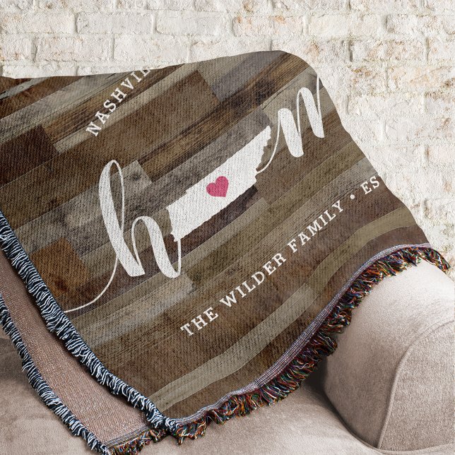 Tennessee Zuhause Staat Personalisierte Holzsicht Decke (Von Creator hochgeladen)