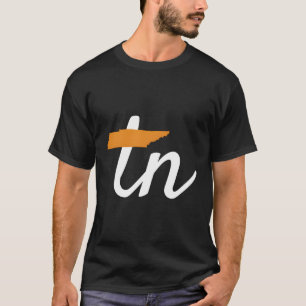 Tennessee Zuhause State Flag Orange und Weiß Scrip T-Shirt