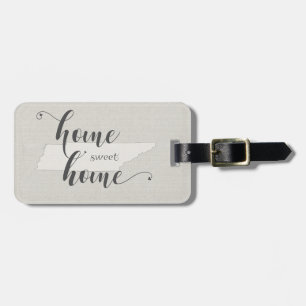 Tennessee - Zuhause Sweet Zuhause burlap look Gepäckanhänger