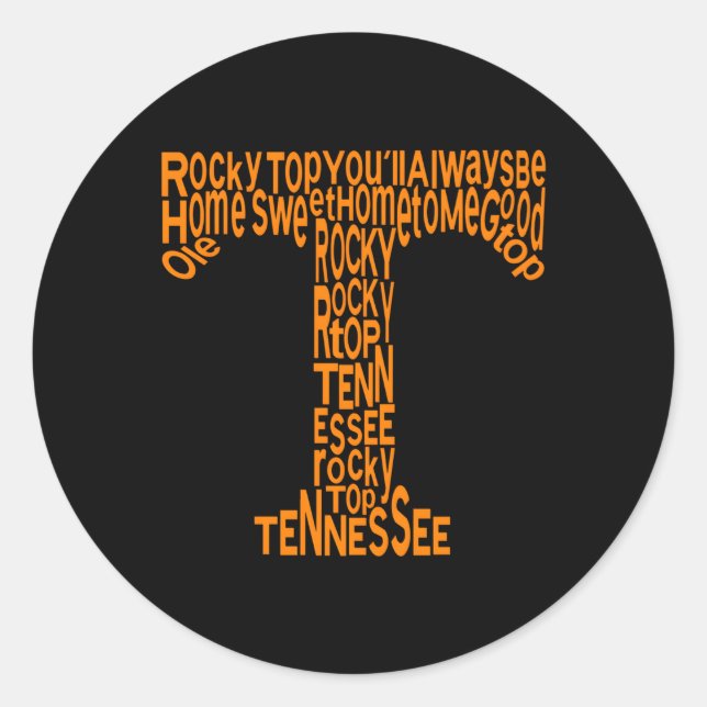 Tennessee Zuhause Sweet Zuhause Tennessee Sport Runder Aufkleber (Vorderseite)