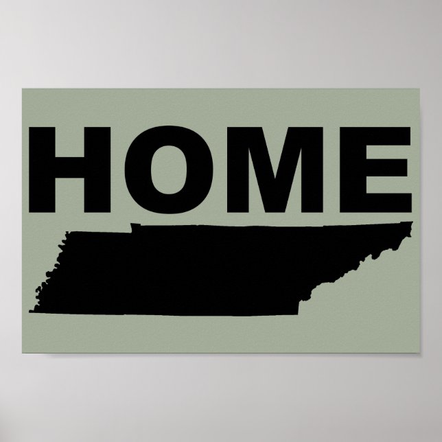 Tennessee Zuhause weg vom Staat Plakatunterschreib Poster (Vorne)