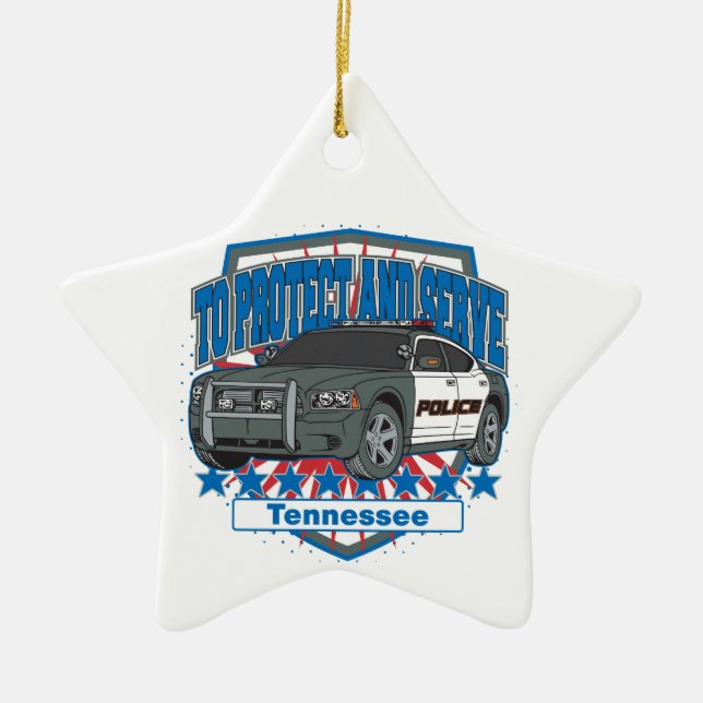 Tennessee, zum des Polizei-Streifenwagens zu Keramik Ornament (Vorne)
