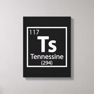 Tennessin - Tennessee Science Periodic Table Leinwanddruck