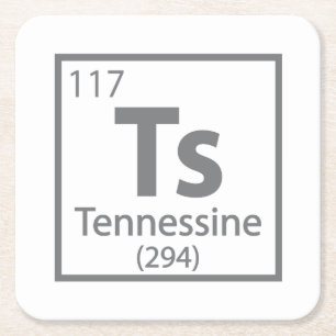 Tennessin - Tennessee Science Periodic Table Rechteckiger Pappuntersetzer