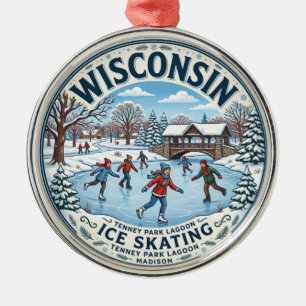 Tenney Park Lagune Wisconsin Ornament Aus Metall