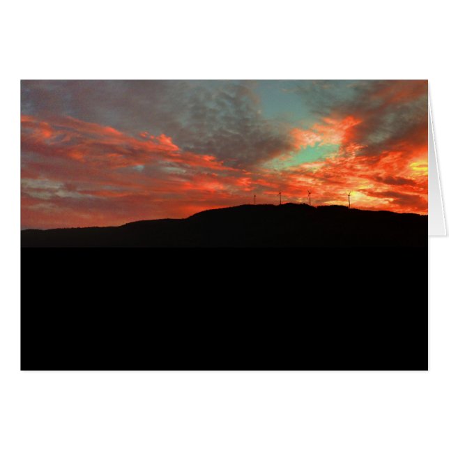 Tenney Windfarm Sunset Poster (Vorderseite (Horizontal))