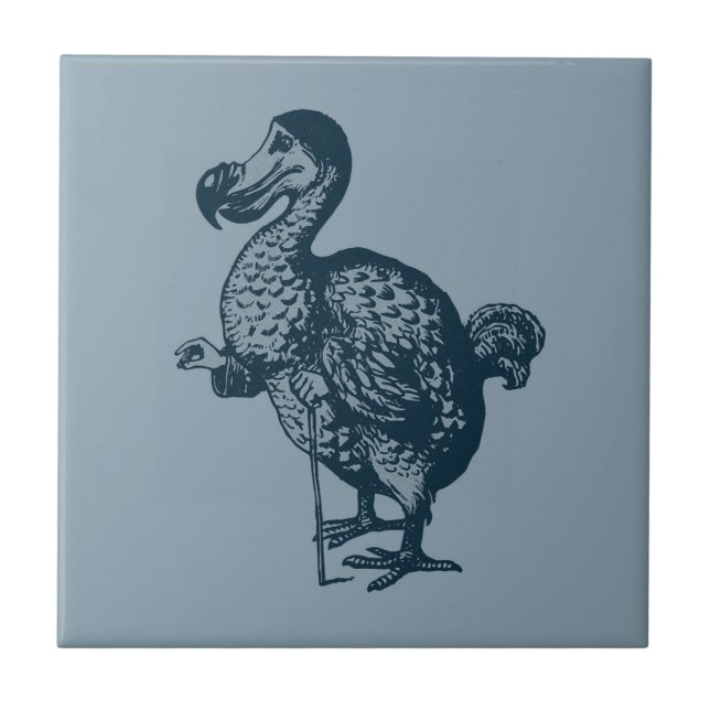 Tenniels Dodo Small (4,25" x 4,25") Keramik Tile Fliese (Vorderseite)