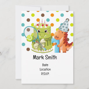 Tennis 1. Geburtstag Party Einladung