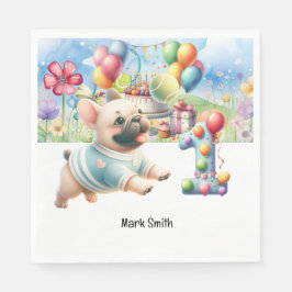 Tennis 1. Geburtstag Party für Hunde Lover Serviette