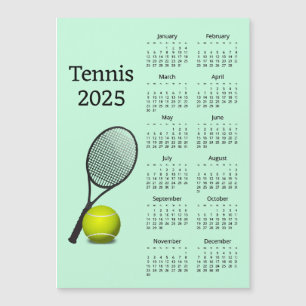 Tennis 2025 Kalender Magnetkarte