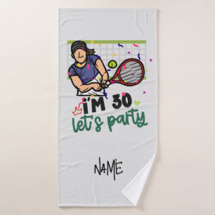 Tennis 30. Geburtstag für den Spieler Badehandtuch
