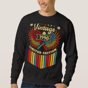 Tennis 32. Geburtstag Männer Frauen Vintag 1990 Te Sweatshirt