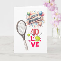 Tennis 40. Geburtstag 40-Liebe: Tennis-Themenwelt