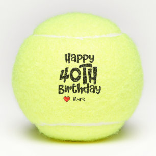 Tennis 40. Geburtstag Tennisbälle