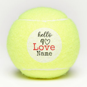 Tennis 40. Geburtstagsball mit Liebe und Namen Tennisbälle