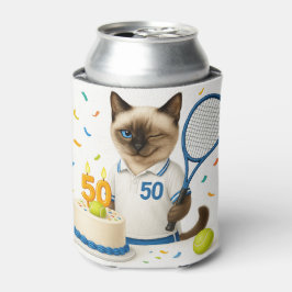 Tennis 50. Geburtstag für Cat Lovers Dosenkühler