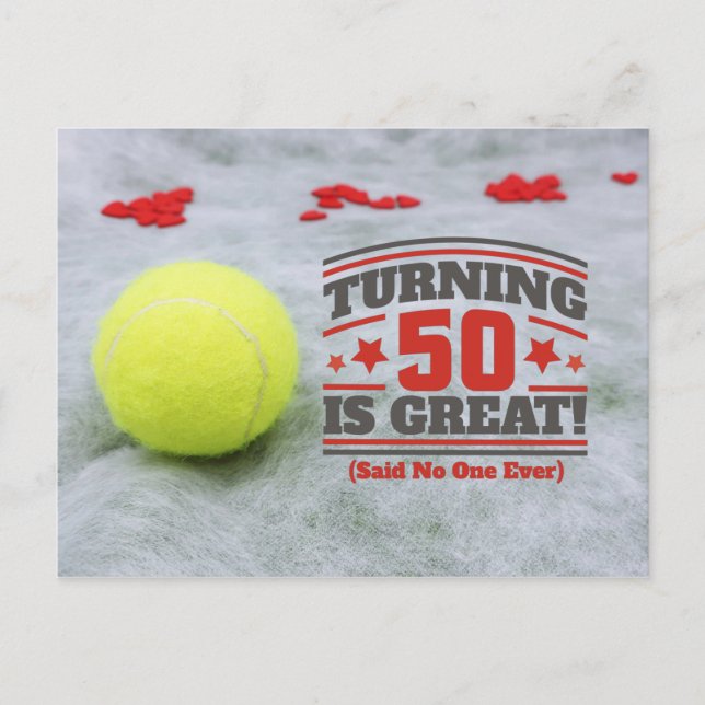 Tennis 50. Geburtstag ist großartig Postkarte