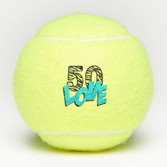 Tennis 50. Geburtstag mit Tennisball 50 LIEBE Tennisbälle (Vorderseite)