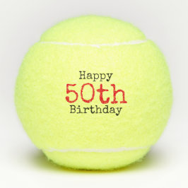 Tennis 50. Geburtstag mit Tennisball und Nummer Tennisbälle