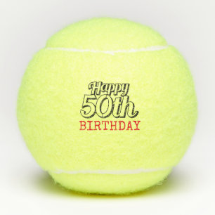 Tennis 50. Geburtstag mit Tennisball und Nummer Tennisbälle
