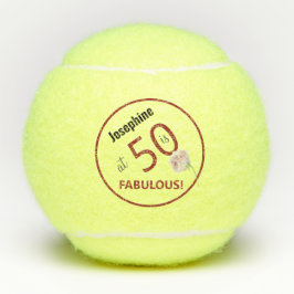 Tennis 50. Geburtstag Tennisball und Nummer Tennisbälle