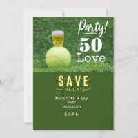 Tennis 50. Geburtstag Tennisball und Party