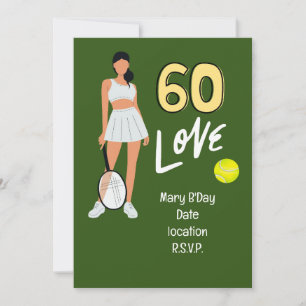 Tennis 60. Geburtstag für Frauenspieler Einladung