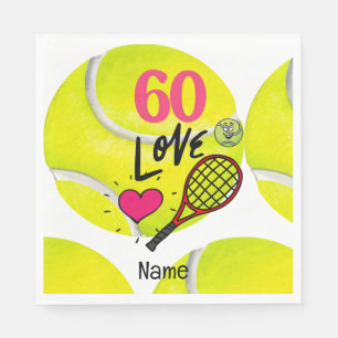 Tennis 60. Geburtstag für Tennis Player Serviette