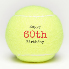 Tennis 60. Geburtstag mit Tennisball und Nummer Tennisbälle